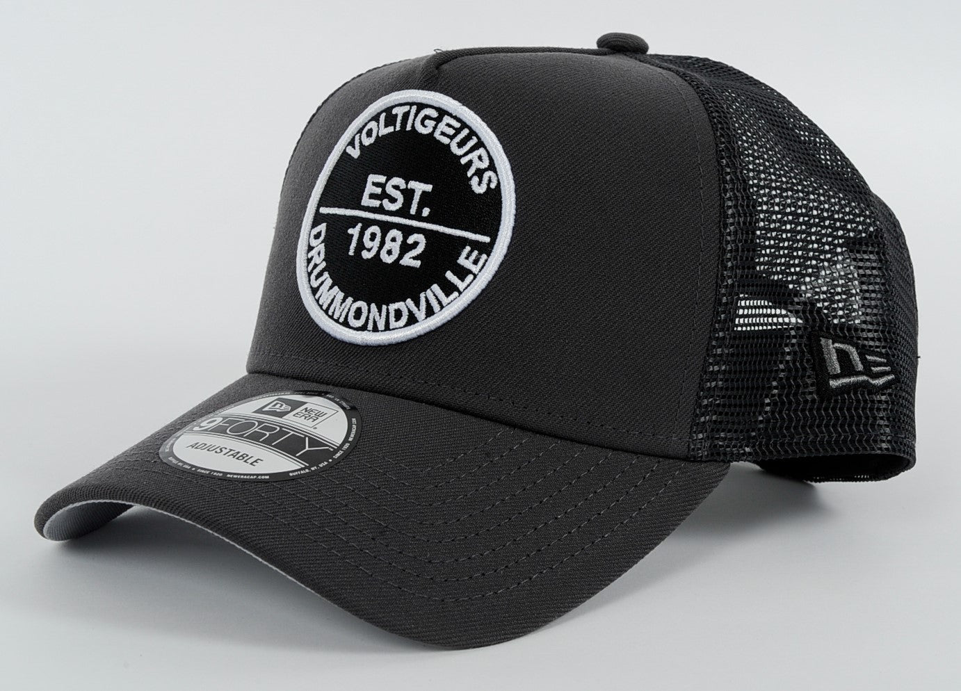 CASQUETTE GRISE TRUCKER-LOGO ROND