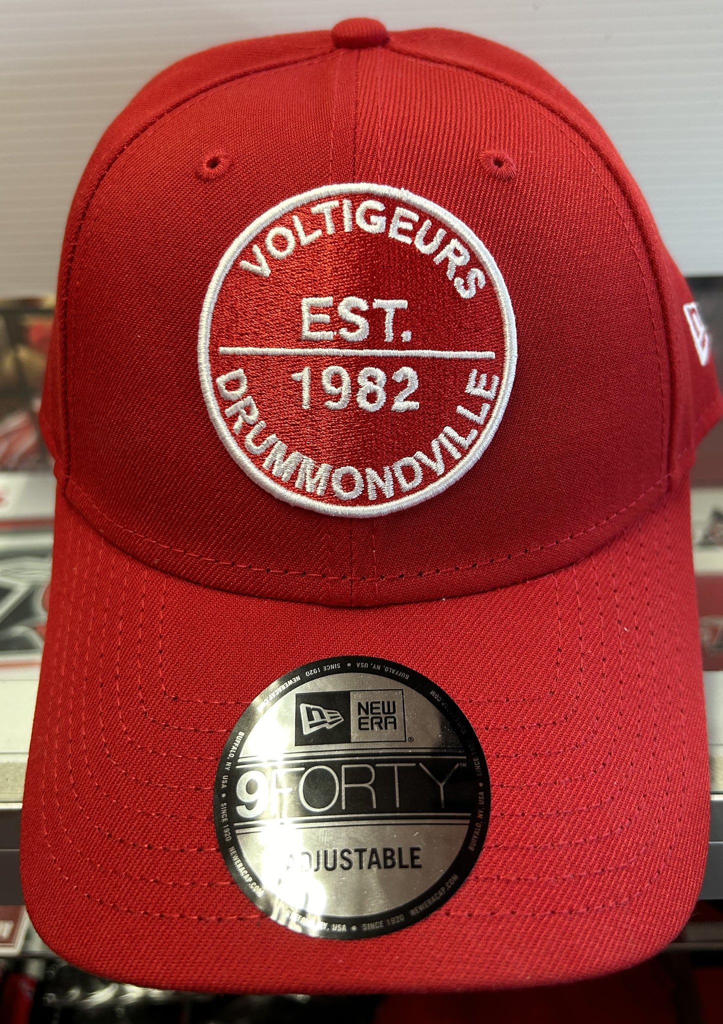 CASQUETTE TRUCKER ROUGE LOGO ROND