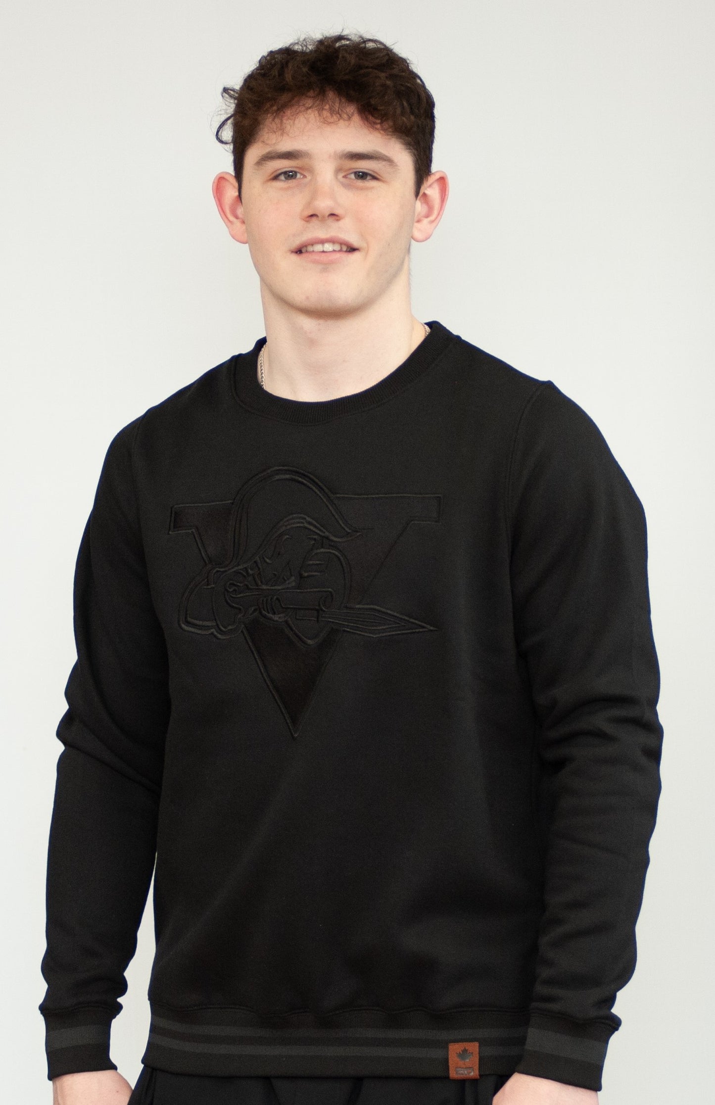Crewneck Noir Ton sur Ton (U)
