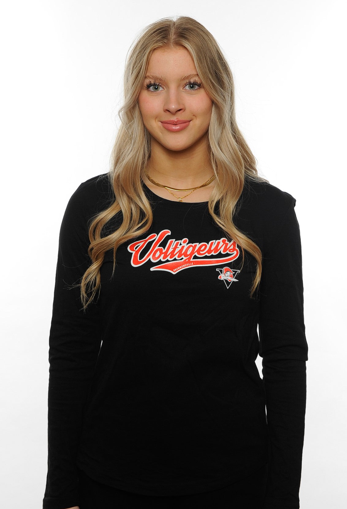 T-SHIRT ML NOIR FEMME-LOGO SIGNATURE (F)