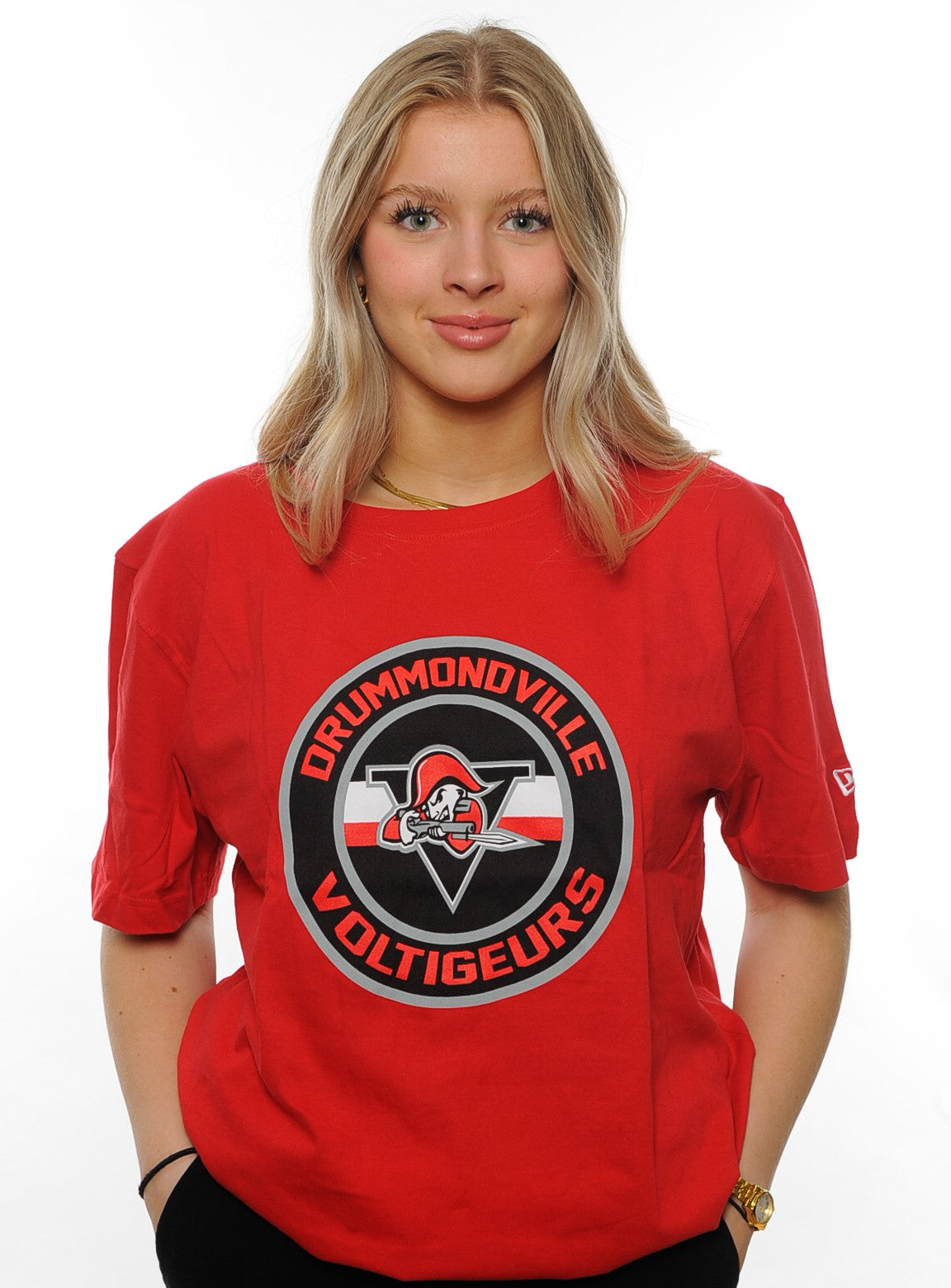 T-SHIRT ROUGE LOGO DRAFT (F)
