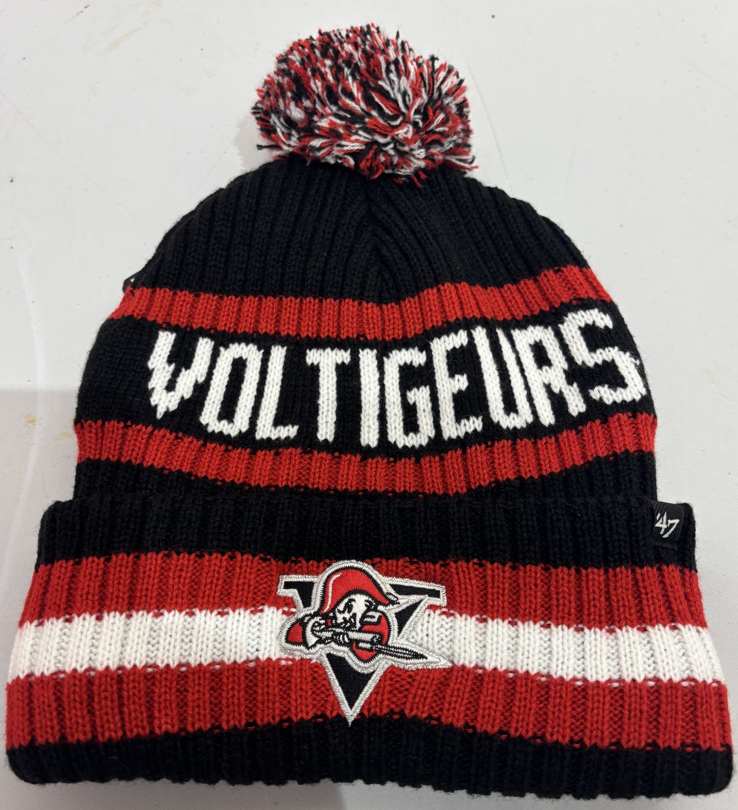 TUQUE NOIR VOLTIGEURS BLANC