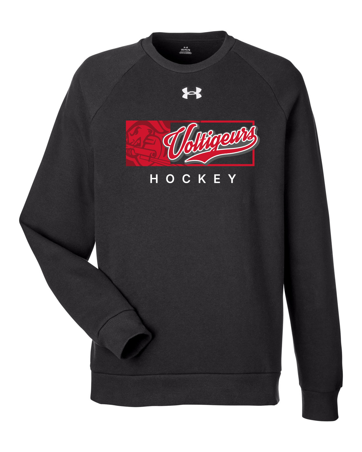 Crewneck Noir Logo Rouge Under Armour