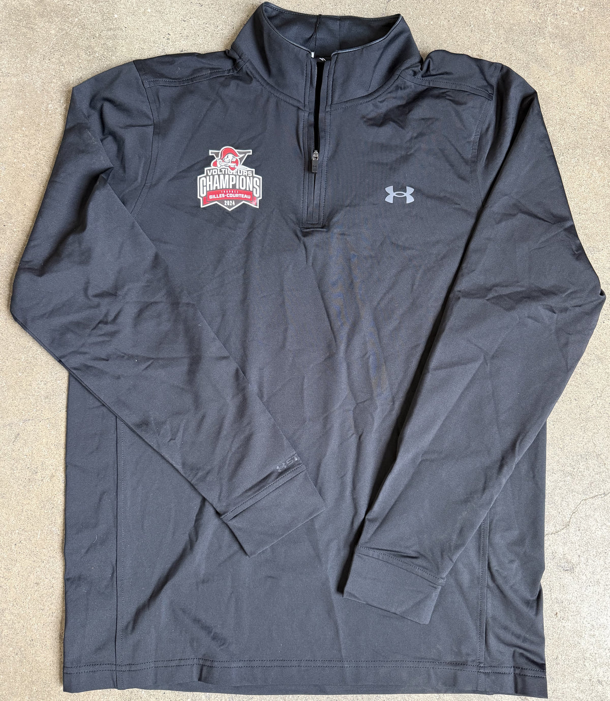 1/4 ZIP NOIR UNDER ARMOR COUPE 2025 -25%
