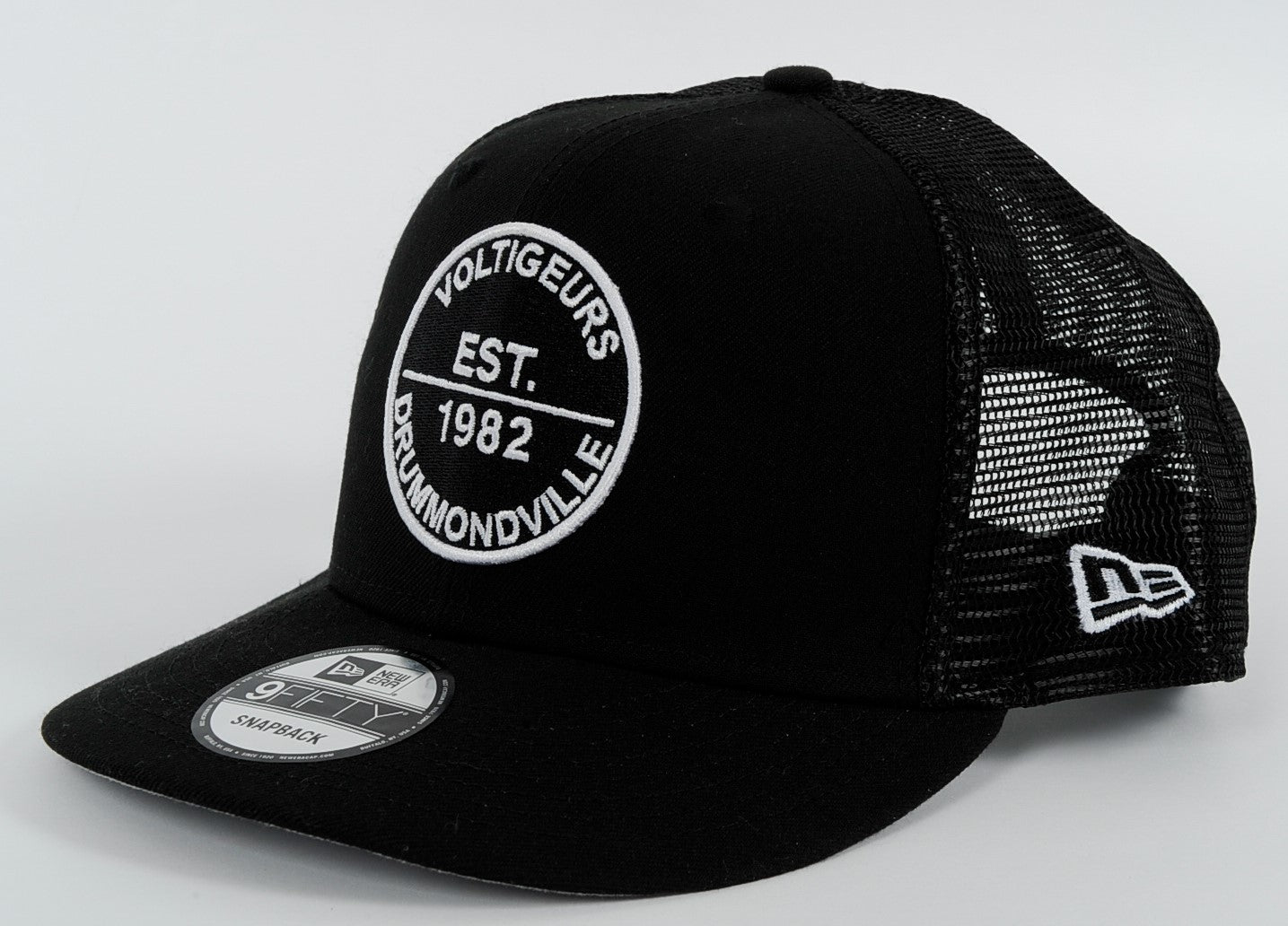 CASQUETTE TRUCKER NOIR LOGO ROND