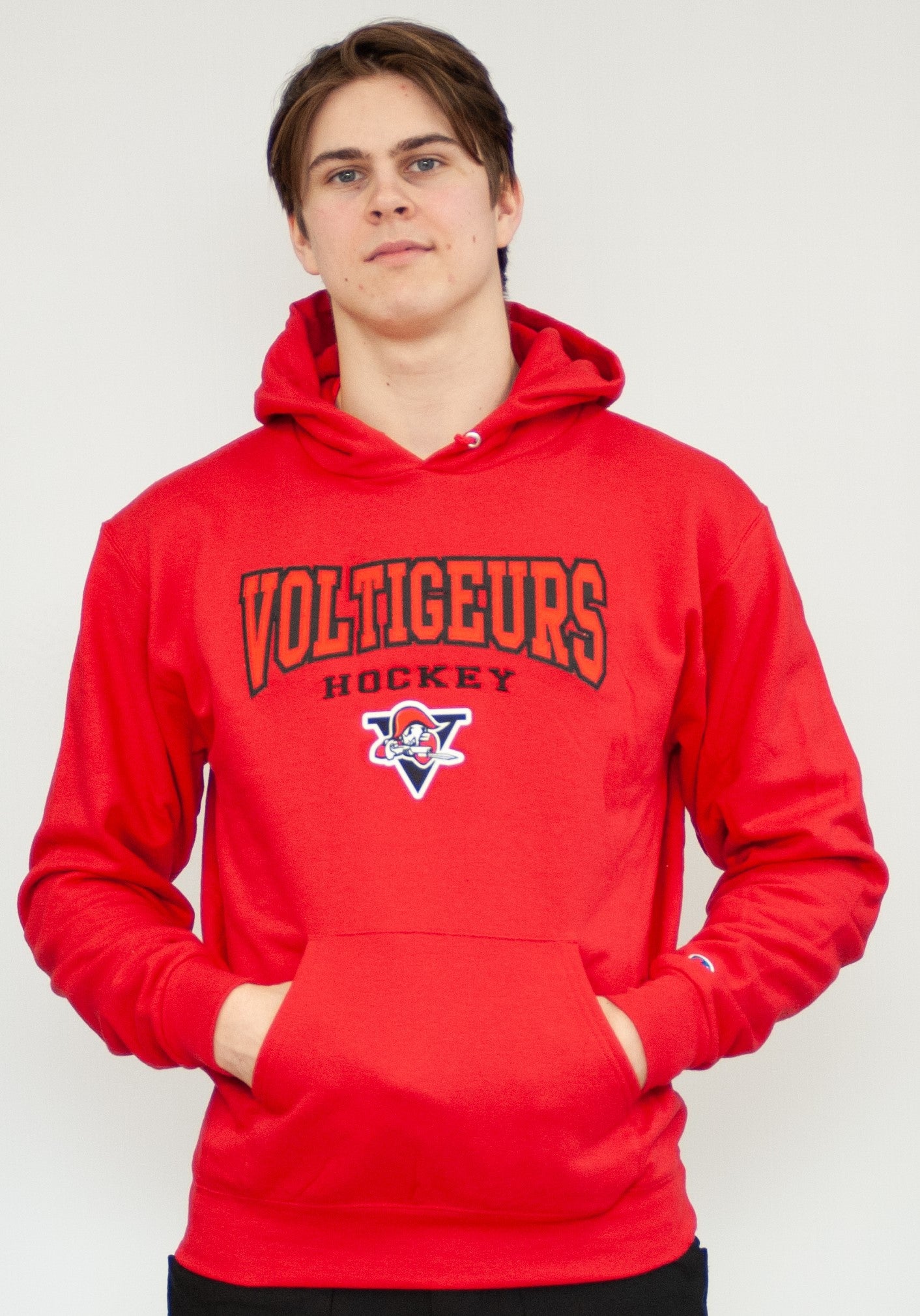 HOODIE ROUGE CHAMPION VOLTIGEURS (A)