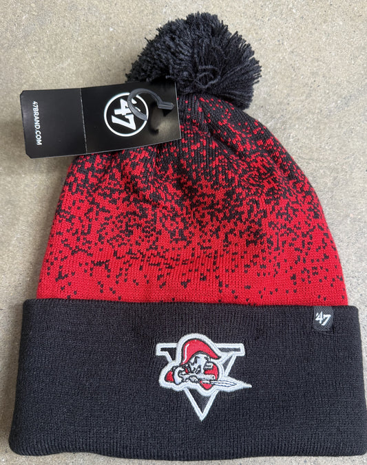 TUQUE ROUGE MARBRÉ LOGO VOLTIGEURS
