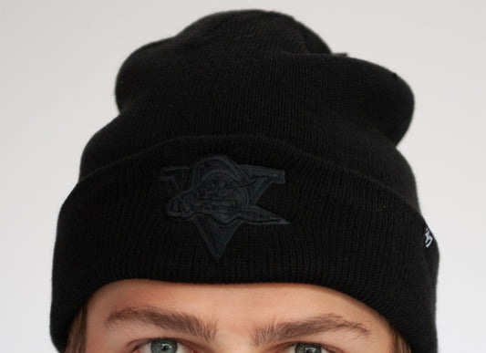 TUQUE NOIR LOGO TON SUR TON